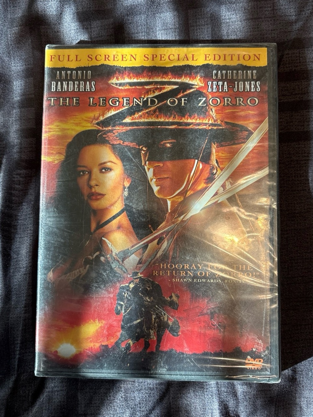 Sony The Legend of Zorro DVD — Black, Red, Gold Cover Art